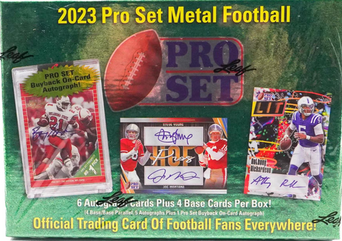 2023 Leaf Pro Set Metal Football Hobby Box Number Break #5 STUFF IS FIRE